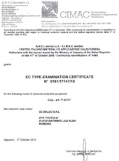 Certifikat CIMAC za delovno obutev
